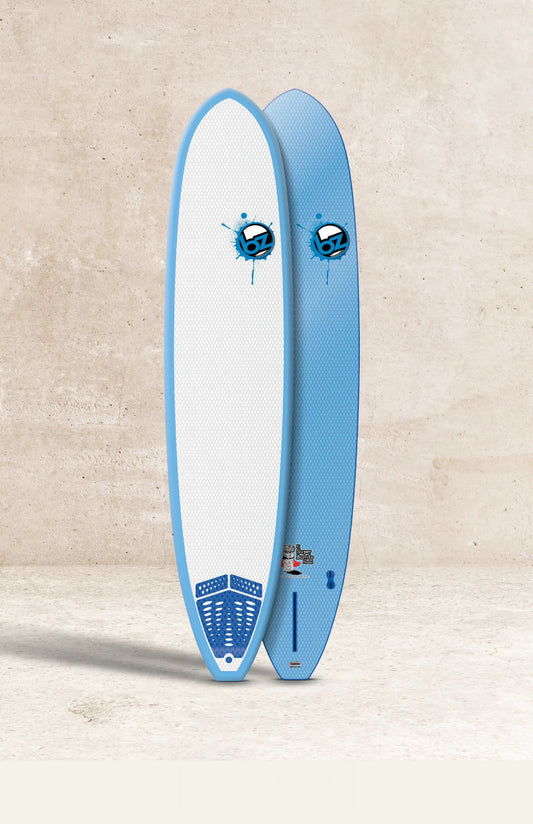 BZ 8'8" "El Super Burrito" Mid-Length Soft Longboard Surfboard - Top & Bottom