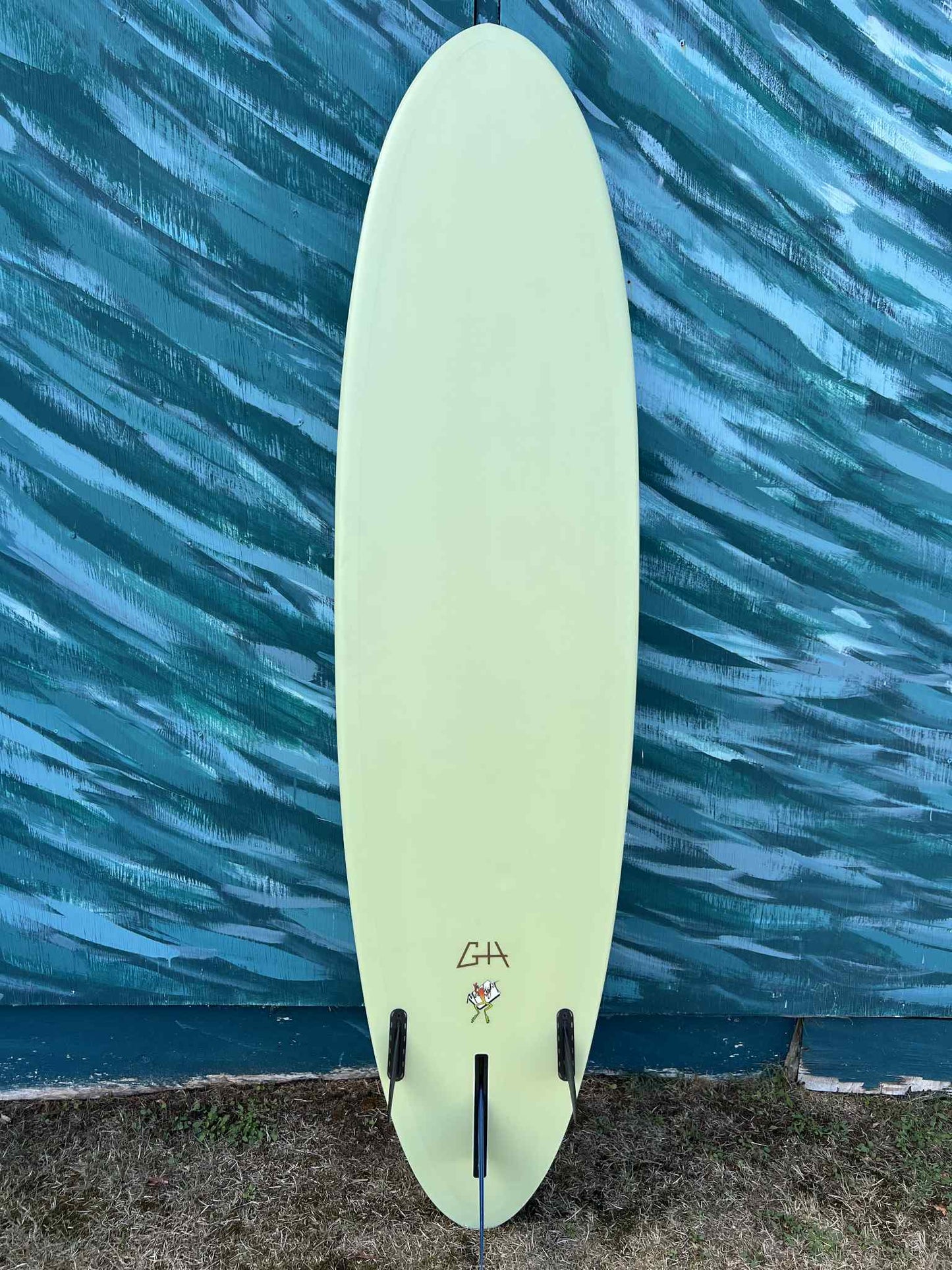 USED Gary Handel 7'6" Mid-Length Shortboard Surfboard - Bottom