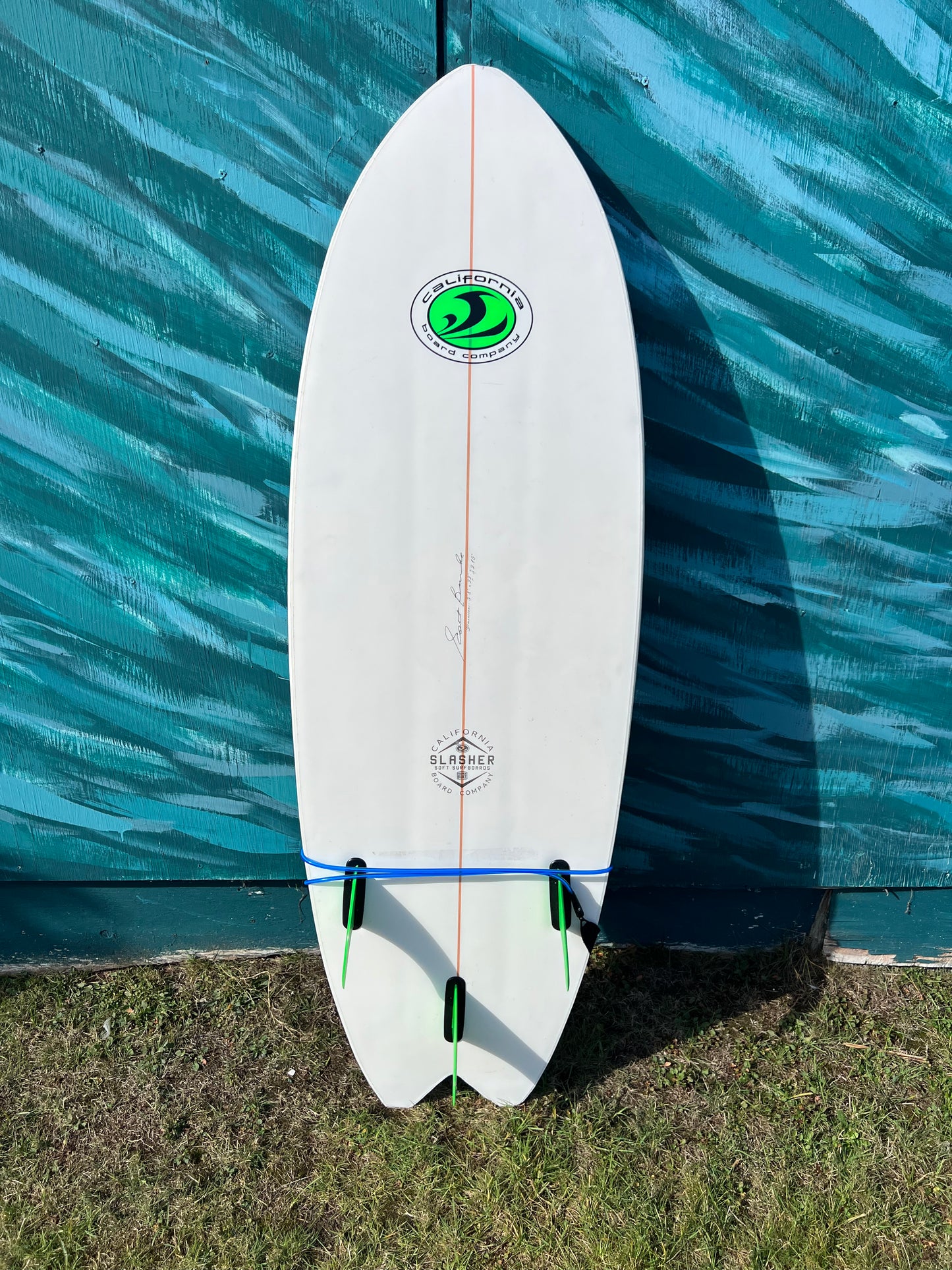 USED California Board Company 5'8" Soft Slasher Fish Shortboard Surfboard