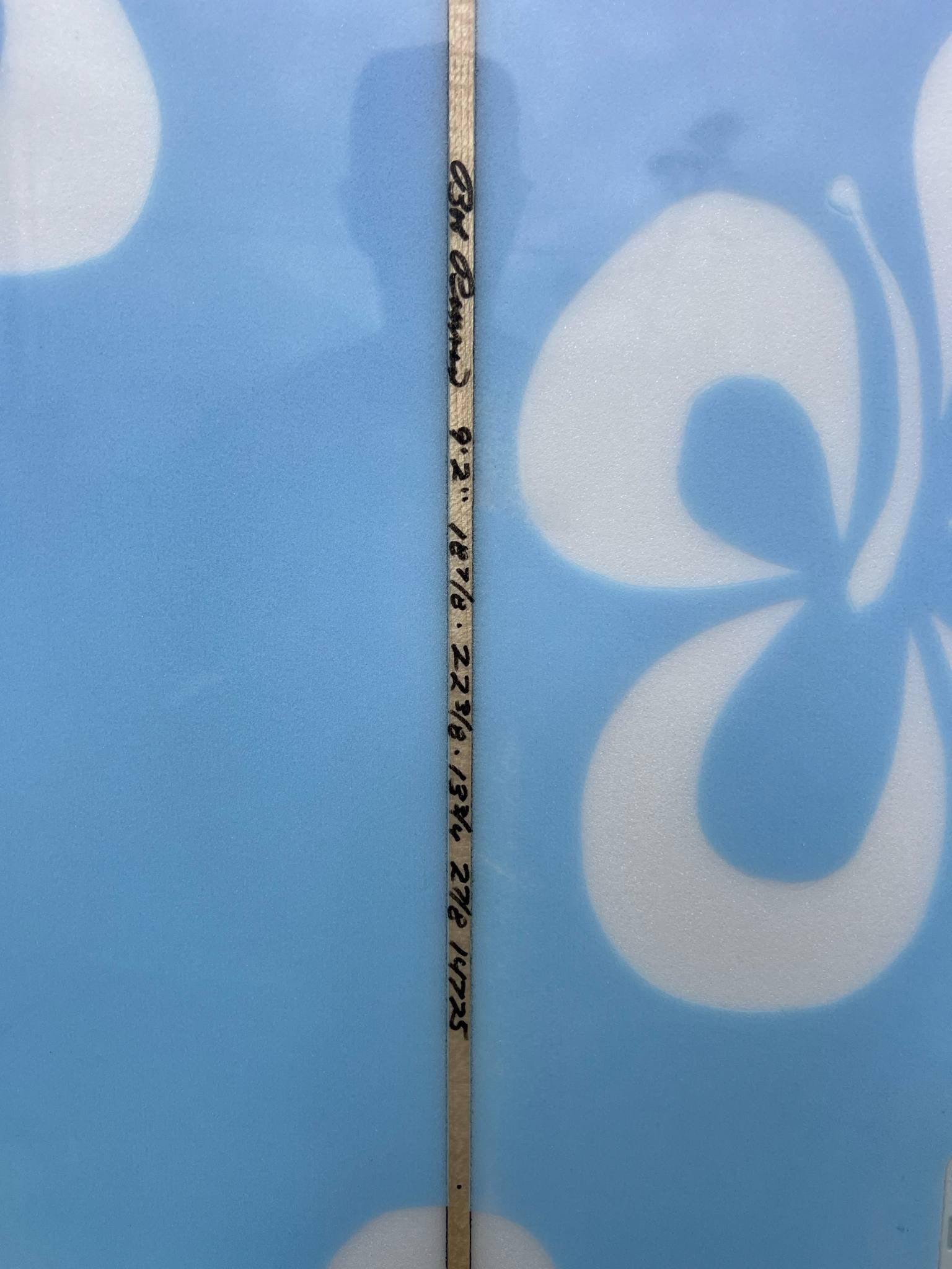 Pearson Arrow 9'2" Hibiscus Longboard Surfboard - dims