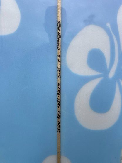 Pearson Arrow 9'2" Hibiscus Longboard Surfboard - dims