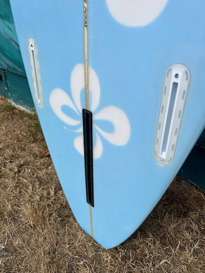 Pearson Arrow 9'2" Hibiscus Longboard Surfboard - fins
