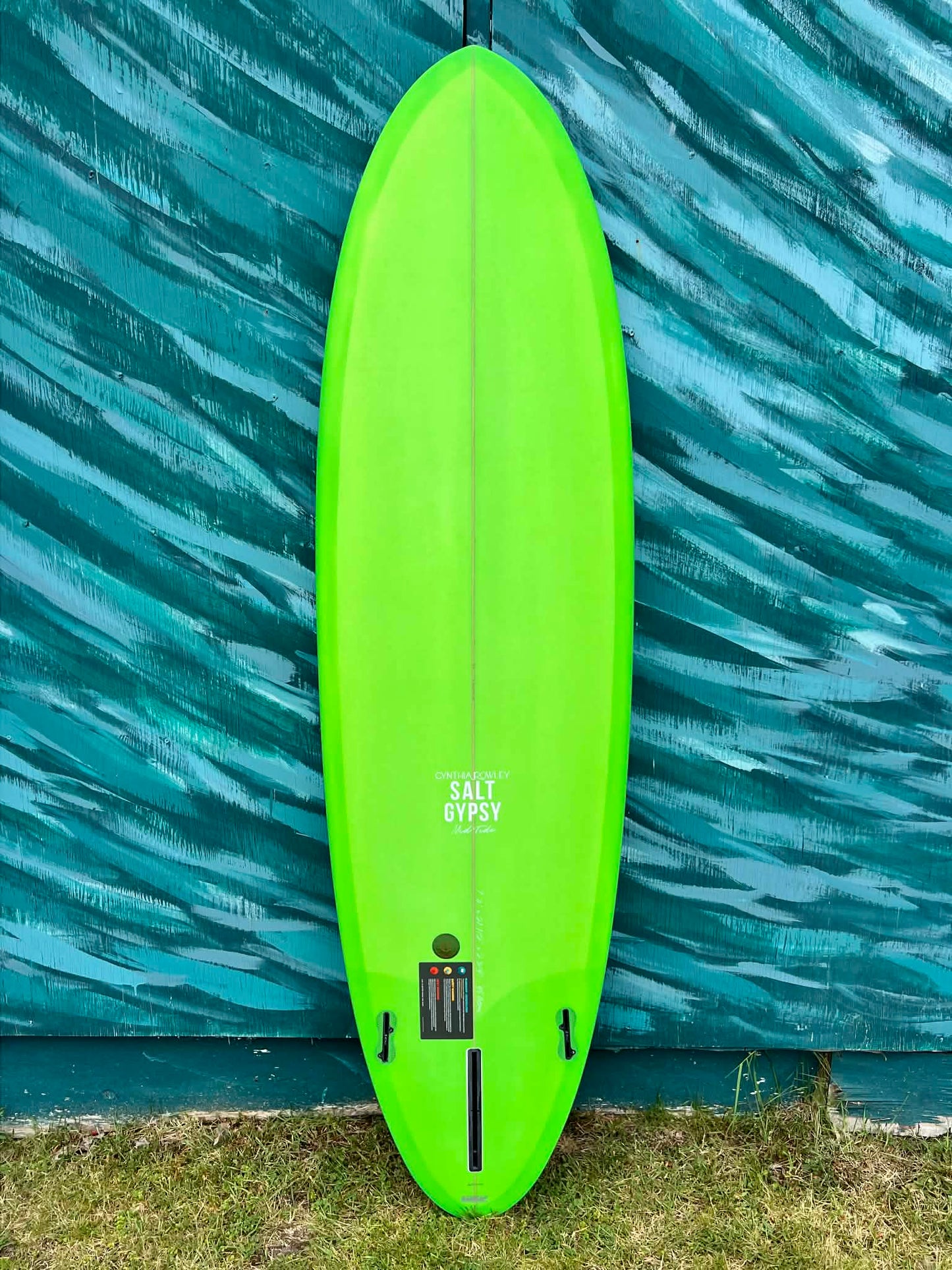 Salt Gypsy 7'0" Cynthia Rowley "Mid Tide" Mid-Length Longboard Surfboard - Bottom