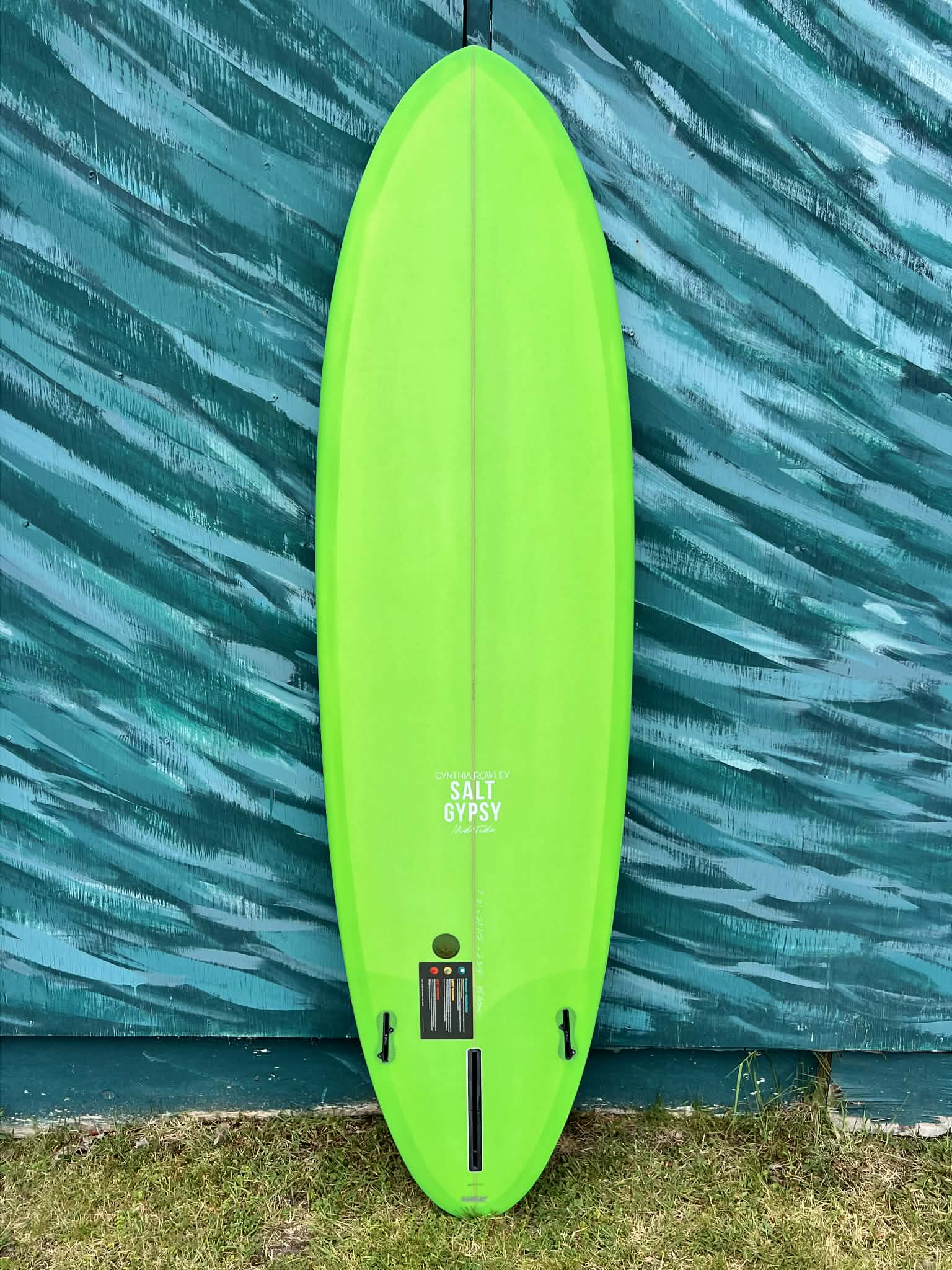 Salt Gypsy 7'0" Cynthia Rowley "Mid Tide" Mid-Length Longboard Surfboard - Bottom