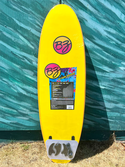 BZ 6'0" Soft Deck Shortboard Surfboard - Bottom 