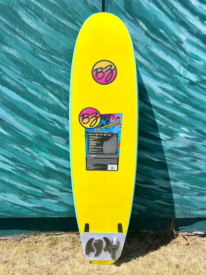 BZ 7'0" Mid-Length Soft Deck Longboard Surfboard - Bottom 