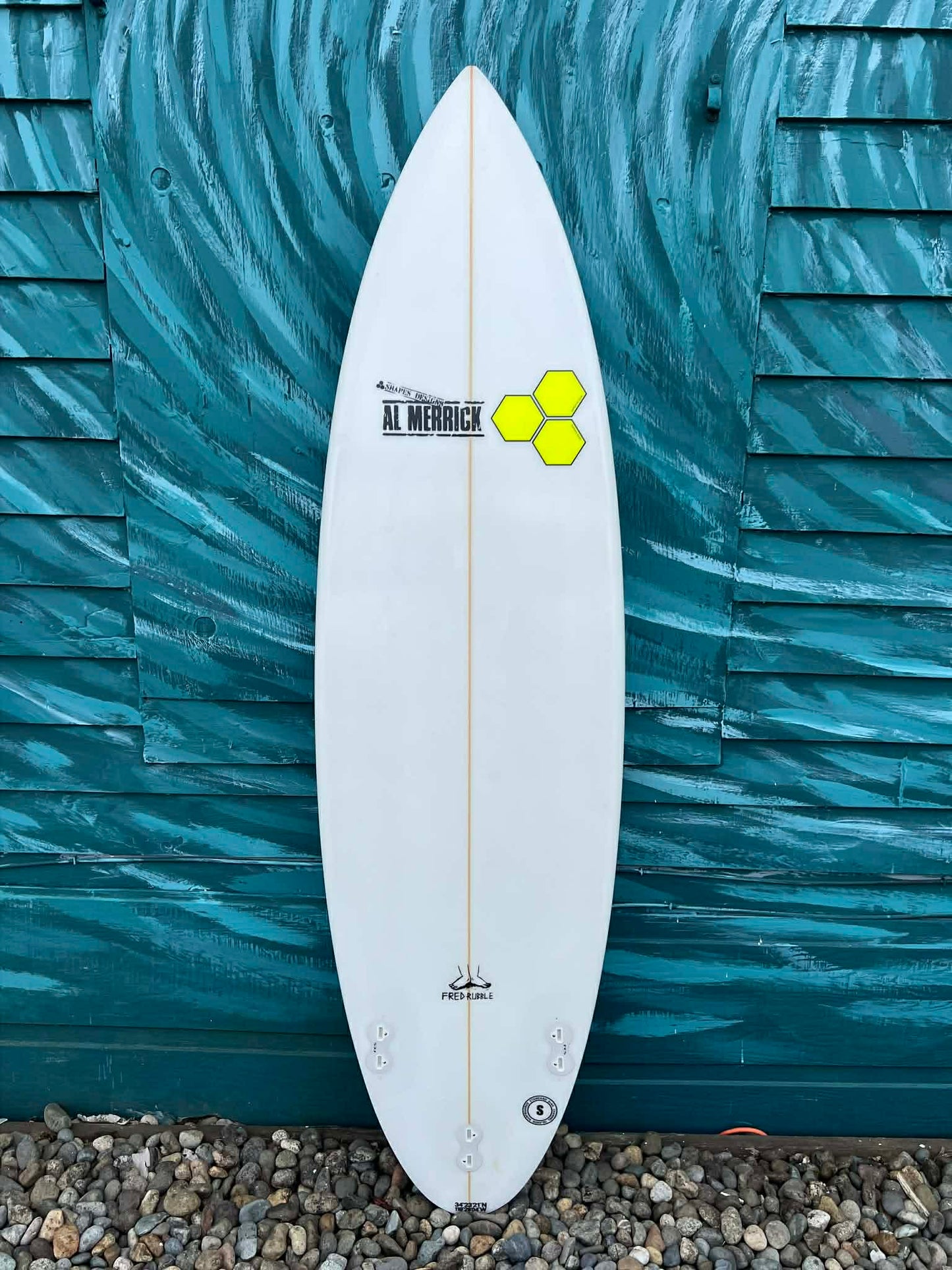 USED Channel Islands Al Merrick 6'2" Fred Rubble Shortboard Surfboard - Bottom