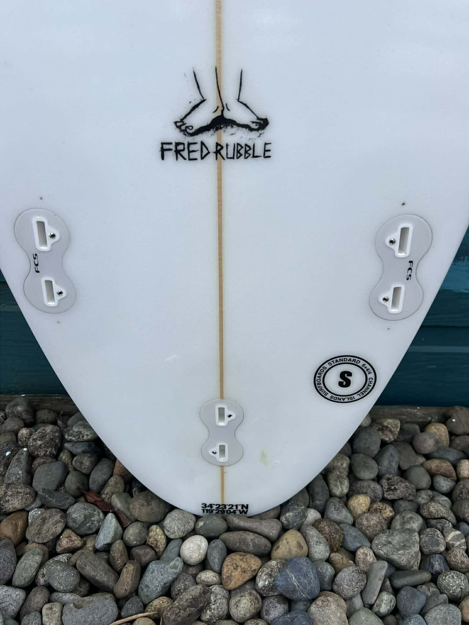 USED Channel Islands Al Merrick 6'2" Fred Rubble Shortboard Surfboard - Fins 