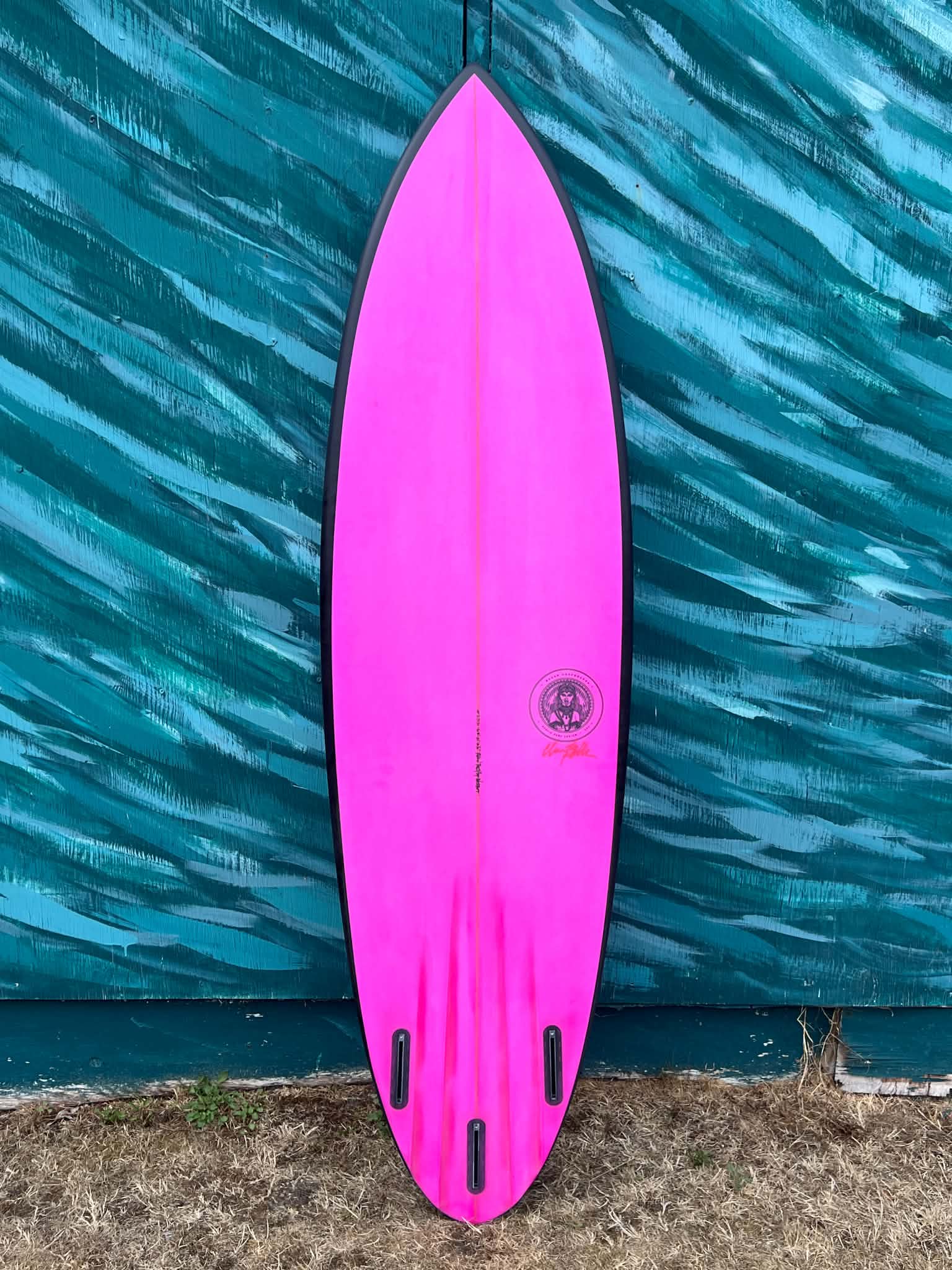 Bauer 6'8" Channel Twin Pin Shortboard Surfboard - Bottom