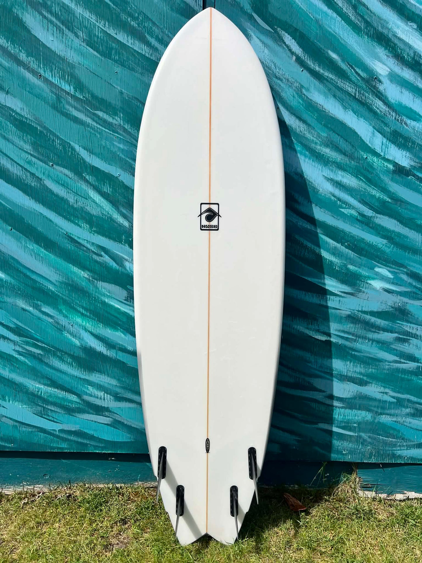 USED NWSD 6'10" Mega Fish Mid-Length Shortboard Surfboard - Bottom