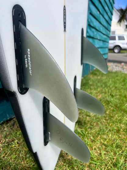 USED NWSD 6'10" Mega Fish Mid-Length Shortboard Surfboard - Side Fins