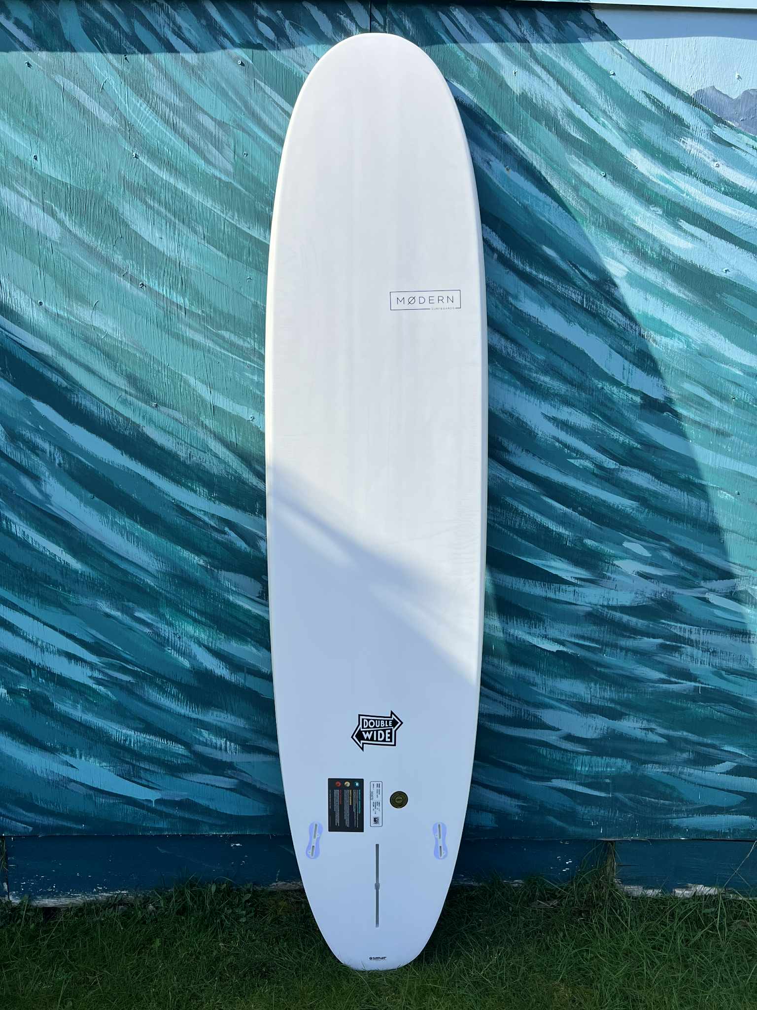 Modern 8'4" "Double Wide" Longboard Surfboard - Bottom