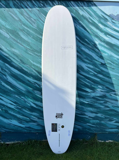 Modern 8'4" "Double Wide" Longboard Surfboard - Bottom