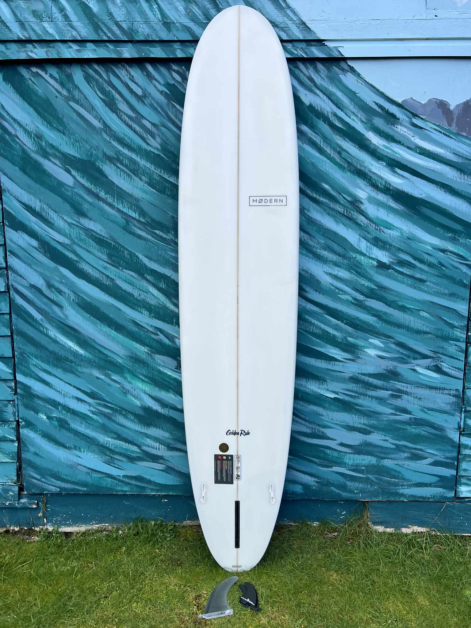 Modern 9'6" Golden Rule Longboard Surfboard - Bottom
