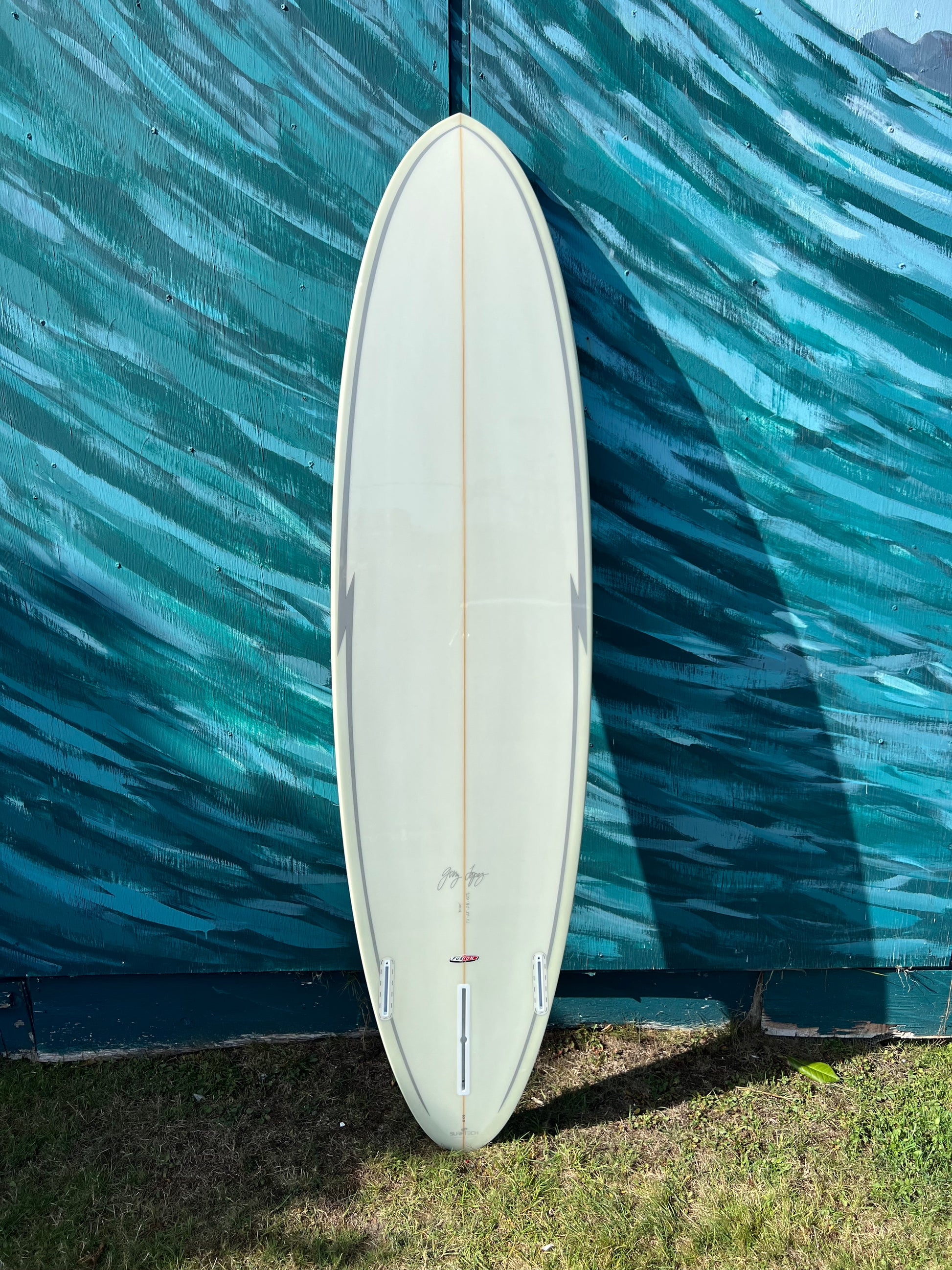 Gerry Lopez 7'6" Midway Mid-Length Shortboard Surfboard - Bottom