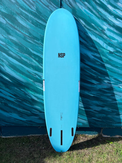 NSP 7'4" Double Up Mid-Length Surfboard - Bottom