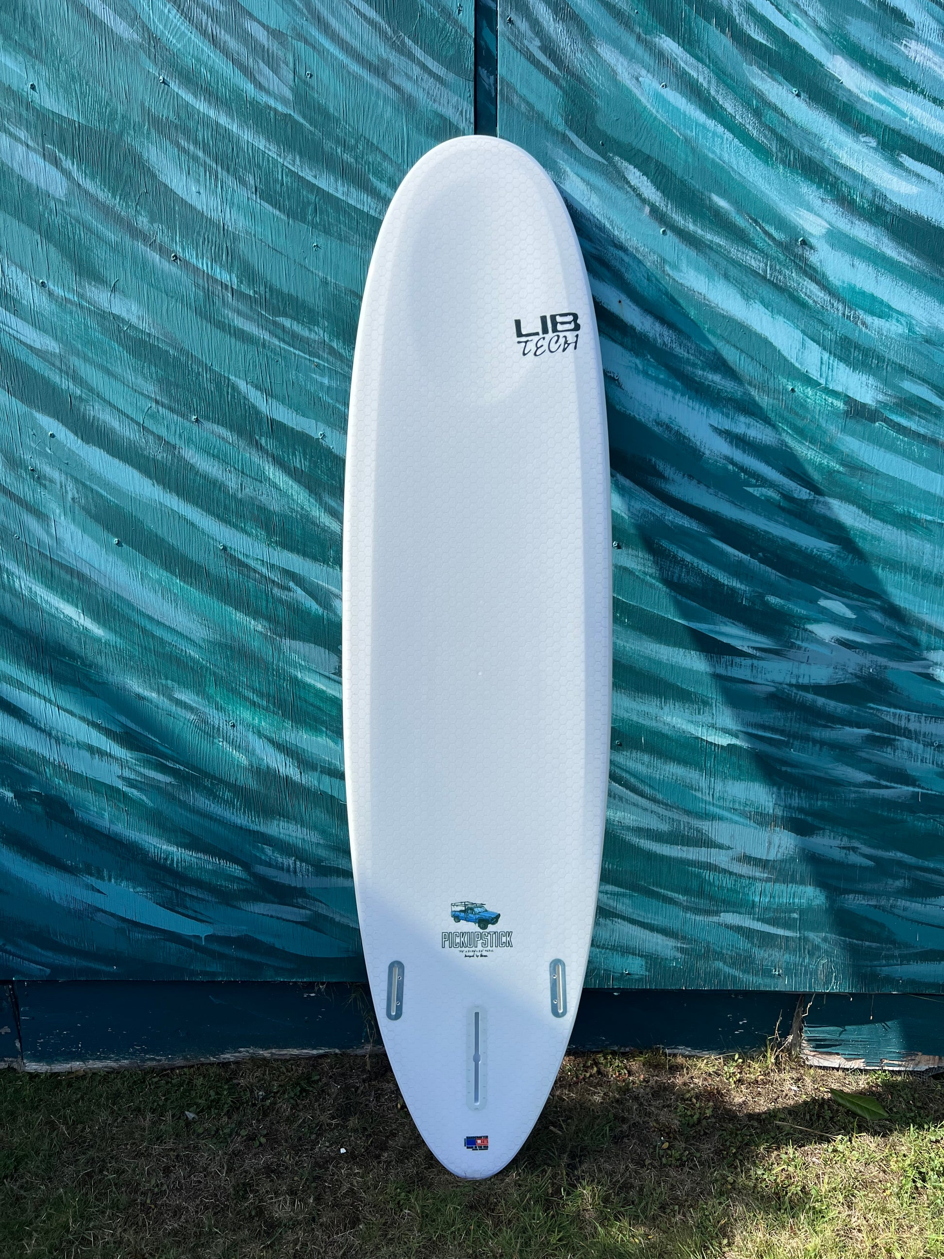 Lib Tech 7'0" Pickup Stick Mid-Length Shortboard Longboard Surfboard - Bottom