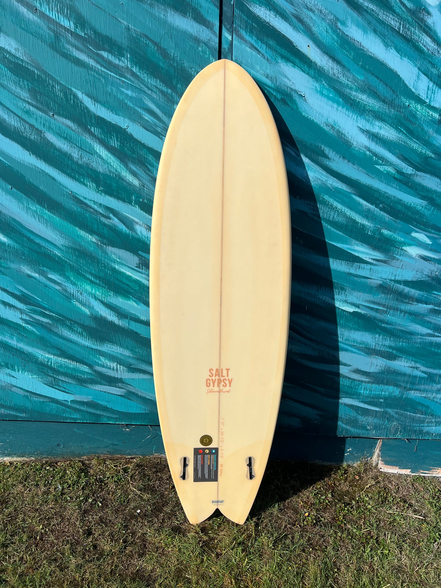 Salt Gypsy 5'11" Shorebird Fish Shortboard Surfboard - Bottom