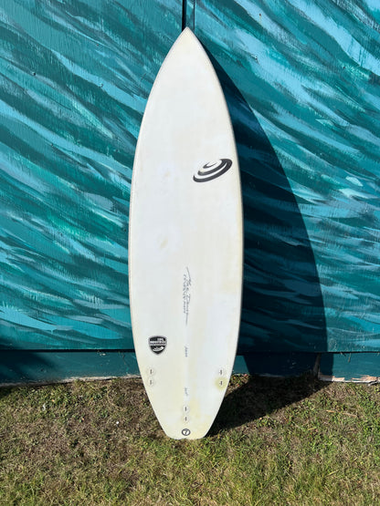 USED Coil Industries 5'11" Squash Tail Shortboard Surfboard