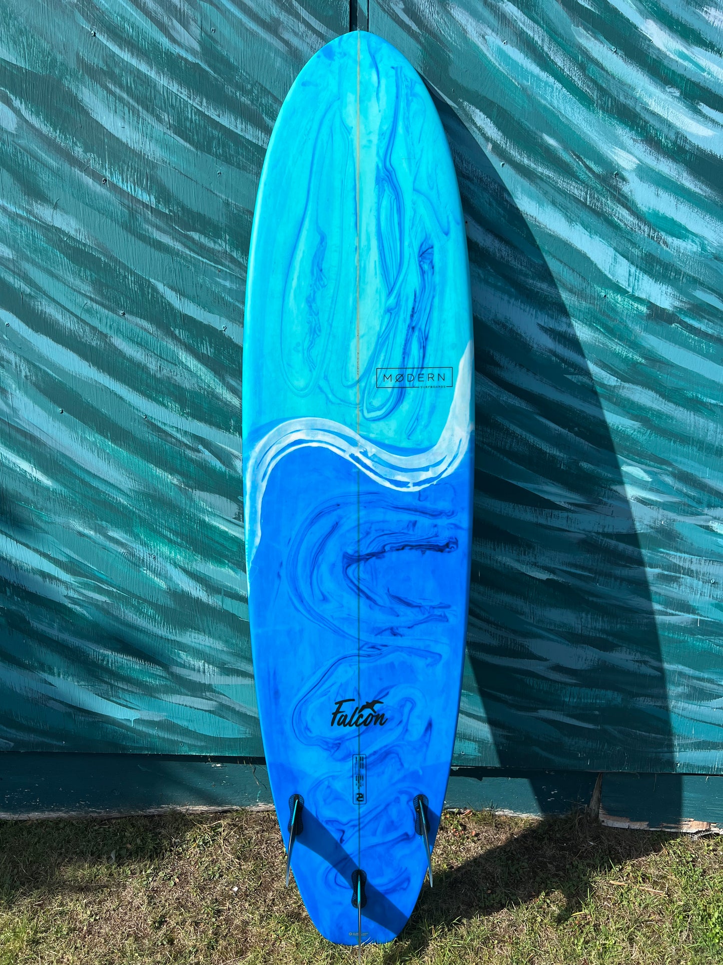 USED Modern 7'6" Falcon Mid-length Longboard Shortboard Surfboard