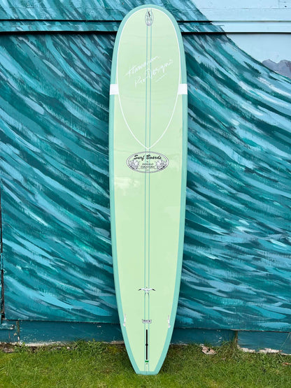 Takayama 9'3" In The Pink Tuflite Longboard Surfboard - Bottom